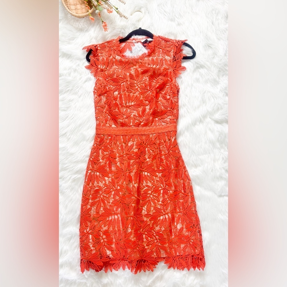 Reiss Maika Open Back Crochet Lace Dress - Picture 2 of 4